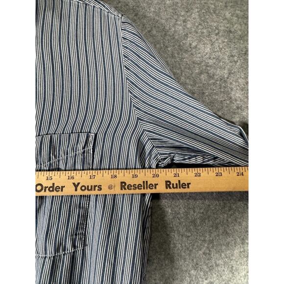 Gap Shirt Dress Women Small Long Sleeve Blue Striped Midi Coastal Vacation Summe - Picture 5 of 8